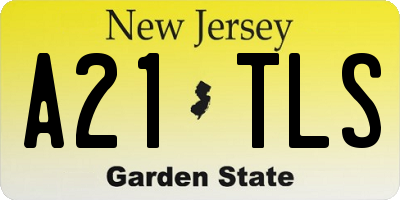 NJ license plate A21TLS