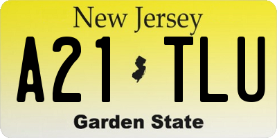 NJ license plate A21TLU