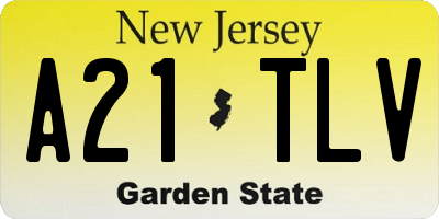 NJ license plate A21TLV