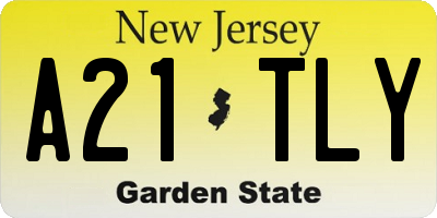 NJ license plate A21TLY