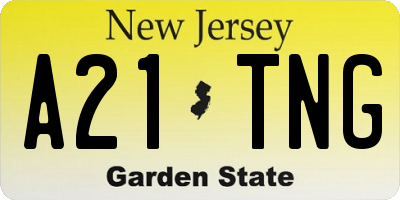NJ license plate A21TNG