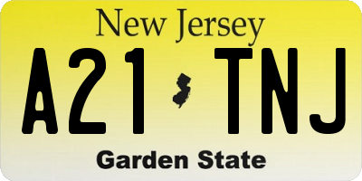 NJ license plate A21TNJ