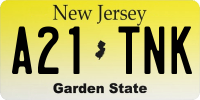 NJ license plate A21TNK