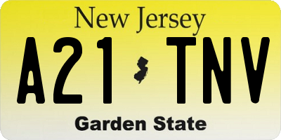 NJ license plate A21TNV