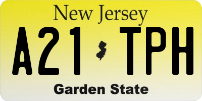 NJ license plate A21TPH