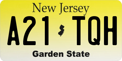 NJ license plate A21TQH