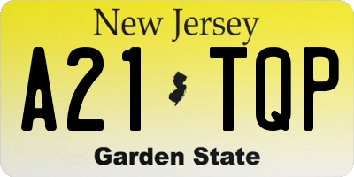 NJ license plate A21TQP