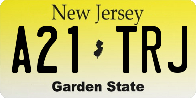 NJ license plate A21TRJ