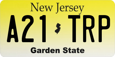 NJ license plate A21TRP