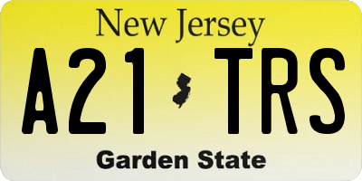 NJ license plate A21TRS
