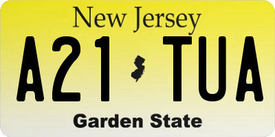 NJ license plate A21TUA