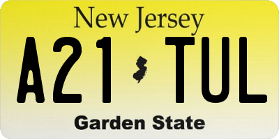 NJ license plate A21TUL