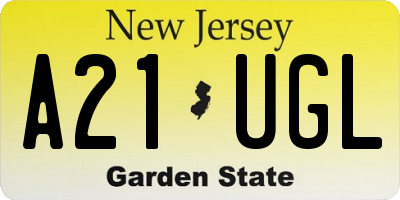 NJ license plate A21UGL