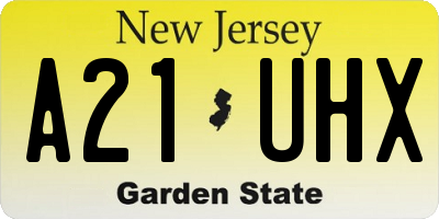 NJ license plate A21UHX