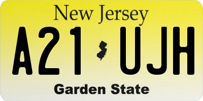 NJ license plate A21UJH