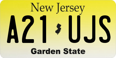 NJ license plate A21UJS