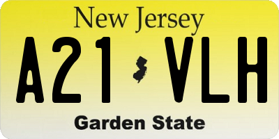 NJ license plate A21VLH