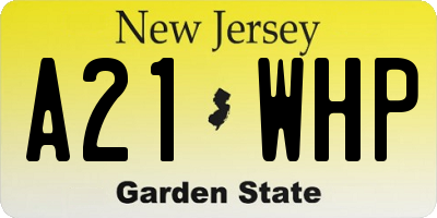 NJ license plate A21WHP