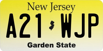 NJ license plate A21WJP