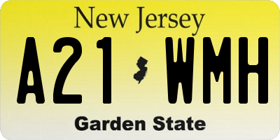 NJ license plate A21WMH