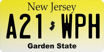 NJ license plate A21WPH