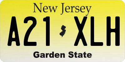 NJ license plate A21XLH