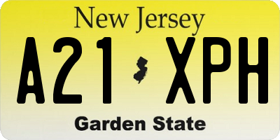 NJ license plate A21XPH