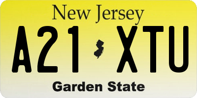 NJ license plate A21XTU