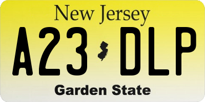 NJ license plate A23DLP