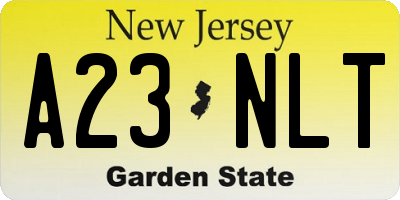 NJ license plate A23NLT