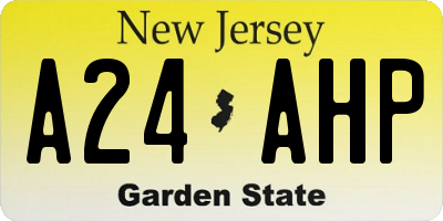 NJ license plate A24AHP