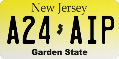 NJ license plate A24AIP