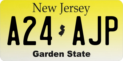 NJ license plate A24AJP