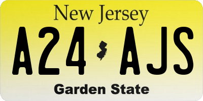 NJ license plate A24AJS