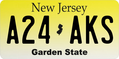 NJ license plate A24AKS