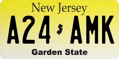 NJ license plate A24AMK