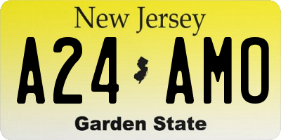 NJ license plate A24AMO