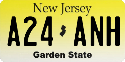 NJ license plate A24ANH