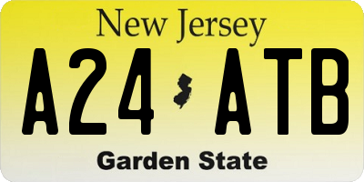 NJ license plate A24ATB