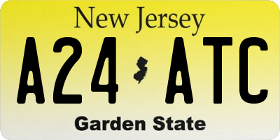 NJ license plate A24ATC