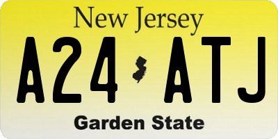 NJ license plate A24ATJ