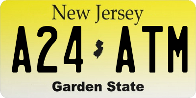NJ license plate A24ATM