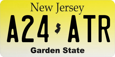 NJ license plate A24ATR