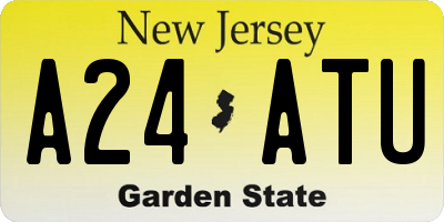 NJ license plate A24ATU