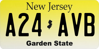 NJ license plate A24AVB