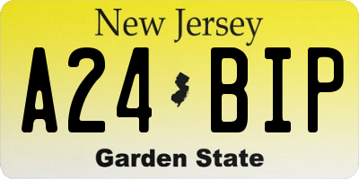 NJ license plate A24BIP