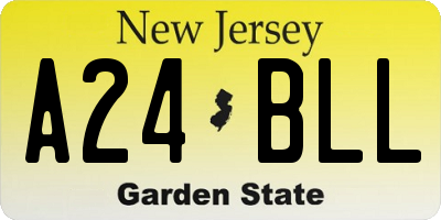 NJ license plate A24BLL