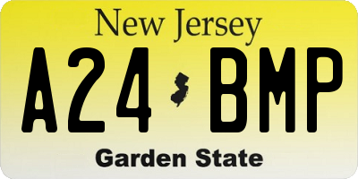 NJ license plate A24BMP