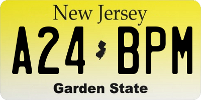 NJ license plate A24BPM
