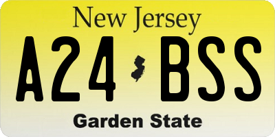 NJ license plate A24BSS